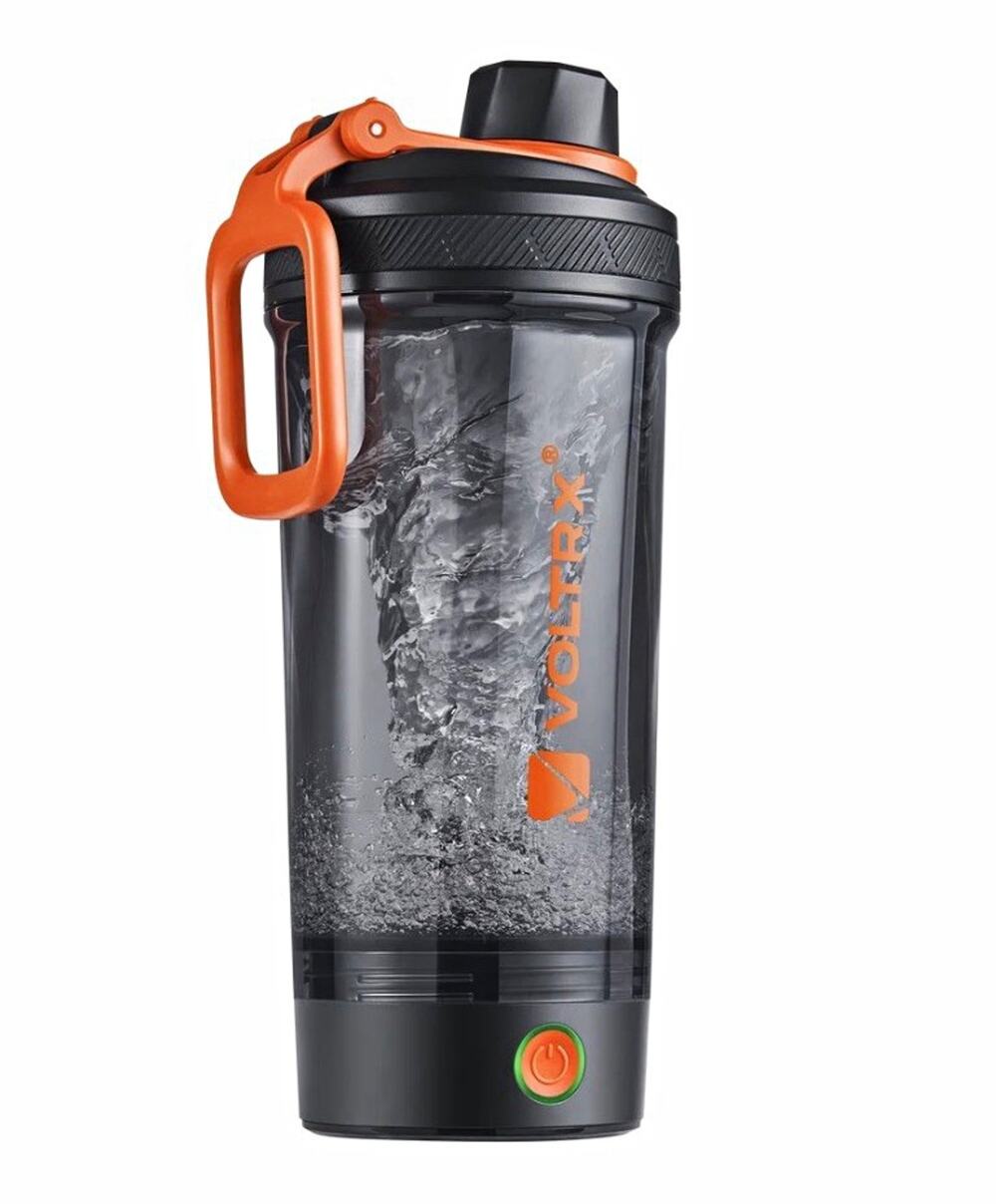 VOLTRX Gallium Electric Protein Shaker Bottle 24oz USB Rechargeable Black NIB